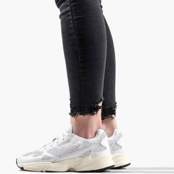 NWT Adidas Falcon Allluxe White Sneakers Flatform - Picture 6 of 7